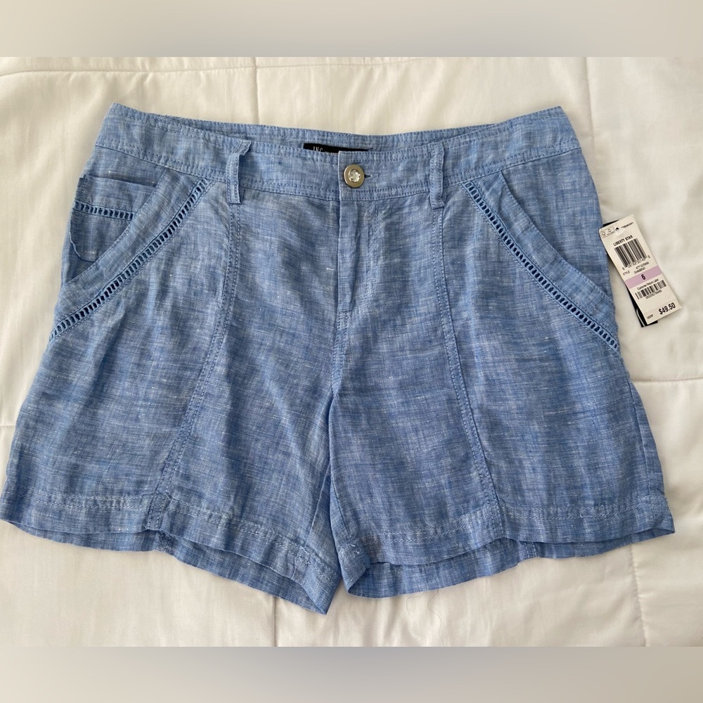 NWT INC Linen Shorts Size 6